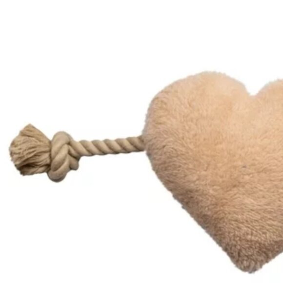 Gap Pet, Dog Toys, Plush Denim Heart Shaped Rope, and Squeaker Gap Pet Toy, Blue - Picture 5 of 6